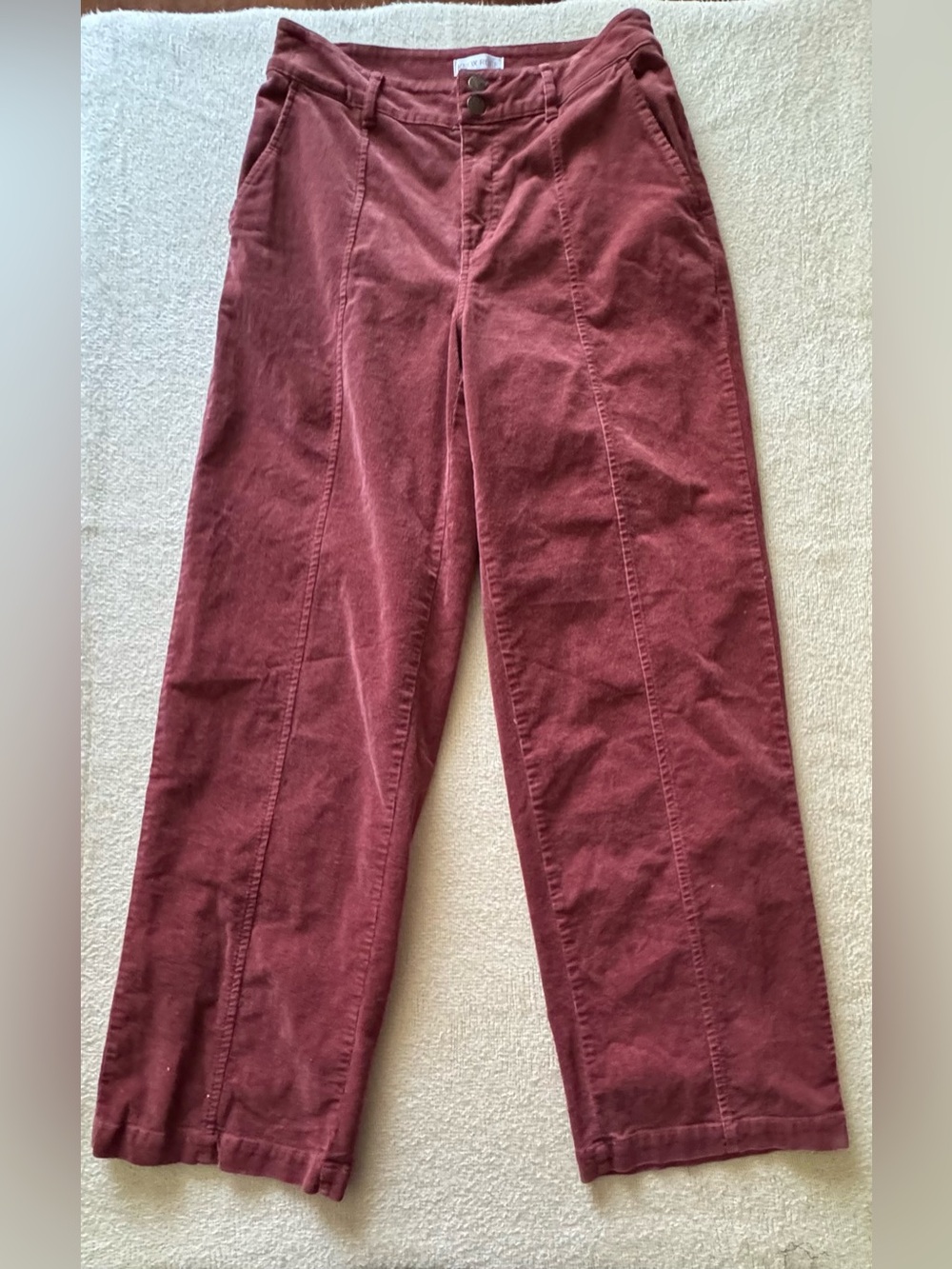 Knox Rose Rust Corduroy High-Rise Pants